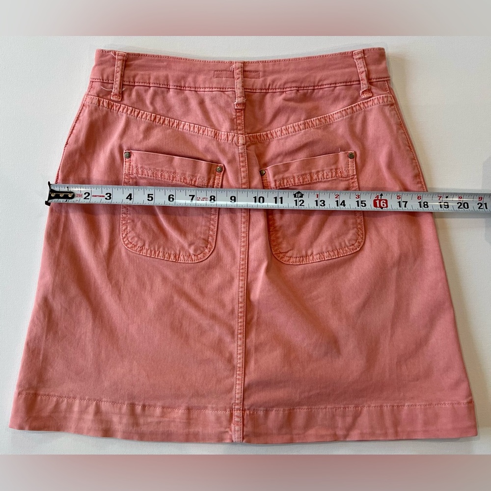 Boden Patch Pocket Chino Skirt Coral Salmon Pink - Picture 7 of 8